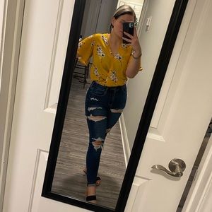 Yellow Floral Top